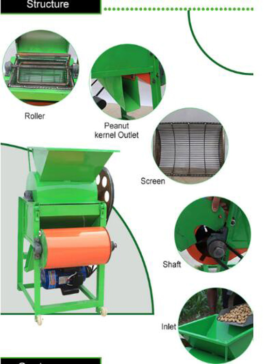 Best selling home use peanut sheller groundnut decorticator machine with different engine