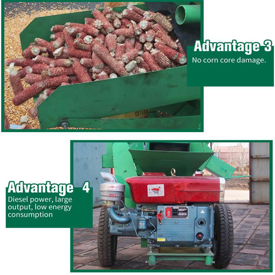 Top sales Factory Supply Diesel 6 T/h Corn Thresher Maize Sheller Machine For Sale