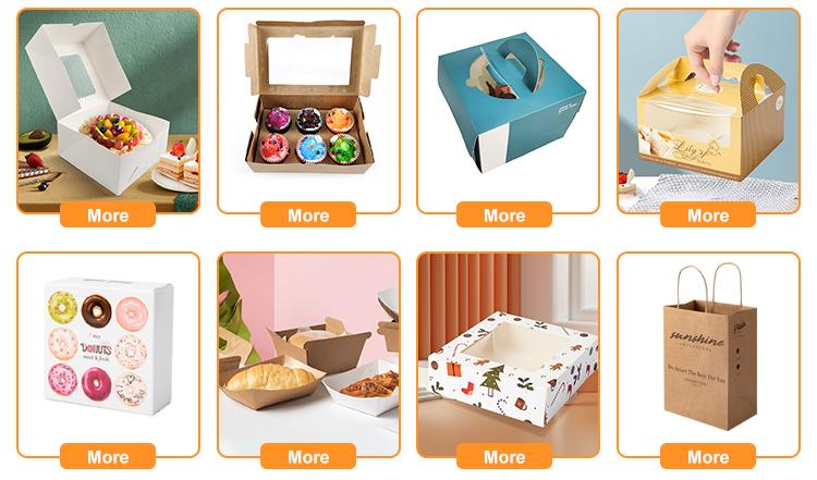 BDL Auto Pop-up Food Grade Colored Packaging White Christmas Tall Pastry Donut 