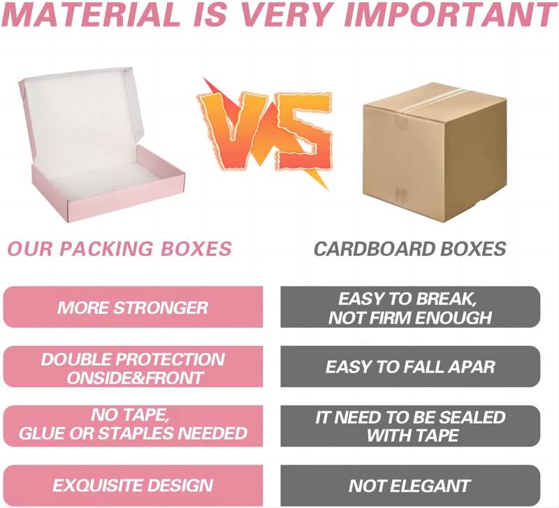 BDL Pink Mailing Boxes Cardboard Boxes for Shipping Corrugated Packaging Boxes for Small Business