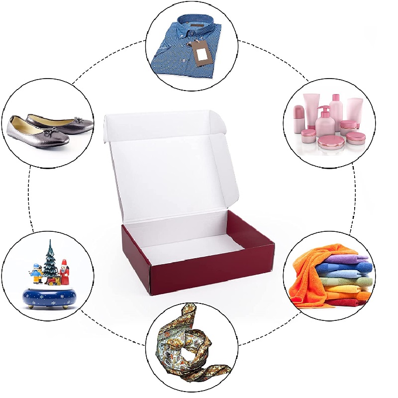 BDL Red Corrugated Small Cardboard Boxes for Mailing Packing Mailer