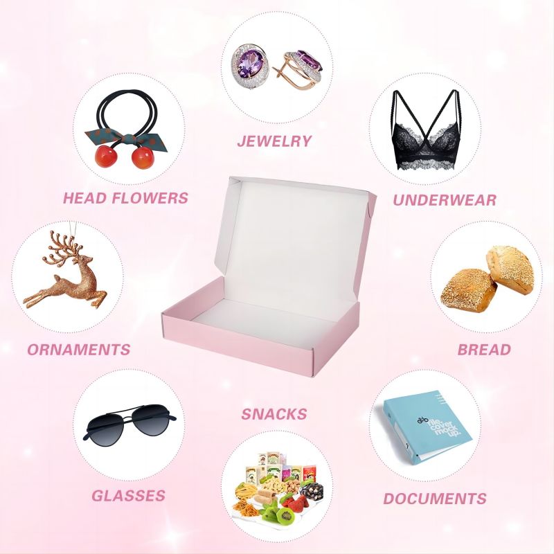 BDL Pink Mailing Boxes Cardboard Boxes for Shipping Corrugated Packaging Boxes for Small Business