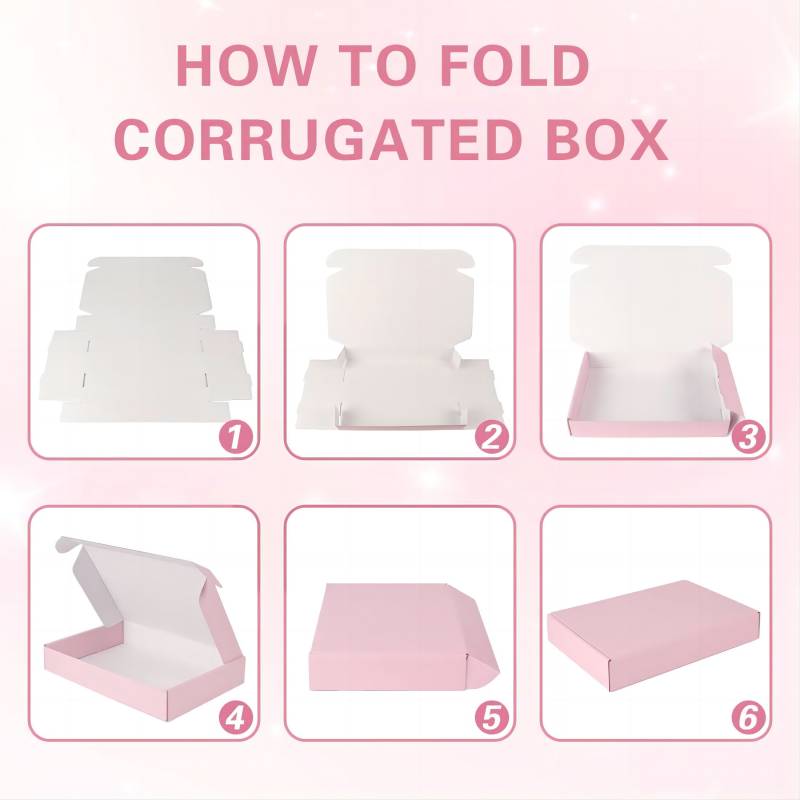 BDL Pink Mailing Boxes Cardboard Boxes for Shipping Corrugated Packaging Boxes for Small Business