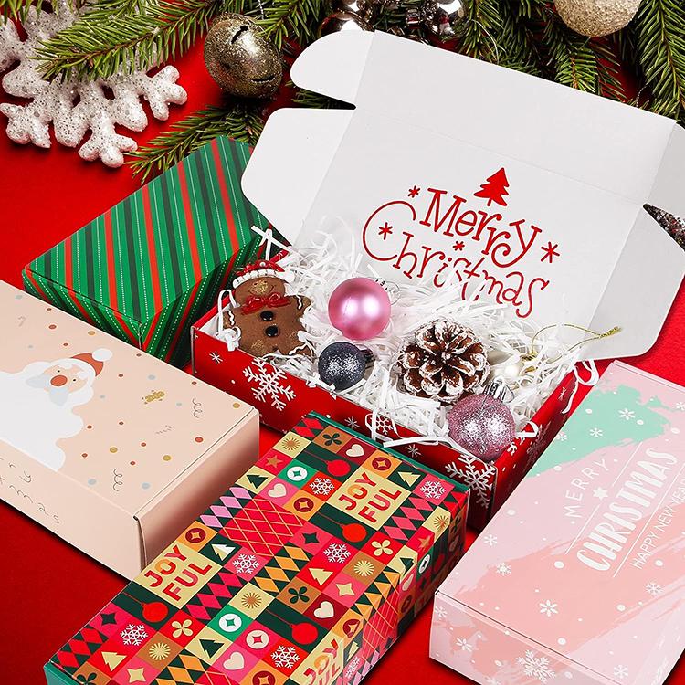 BDL Custom Sized Foldable Christmas Gift Mailer Folding Corrugated Box With Lid
