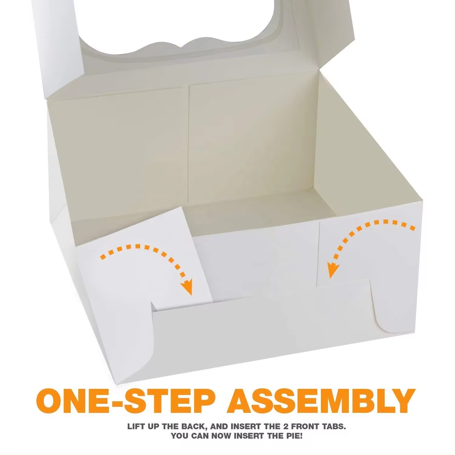 BDL 4x4x2.5 kraft box with clear window cake Box for Wedding Birthday Party Gift