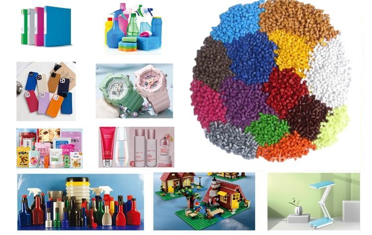 GG PET Plastic Masterbatch in Assorted Colors Red Yellow Orange Green Blue Purple White with Black
