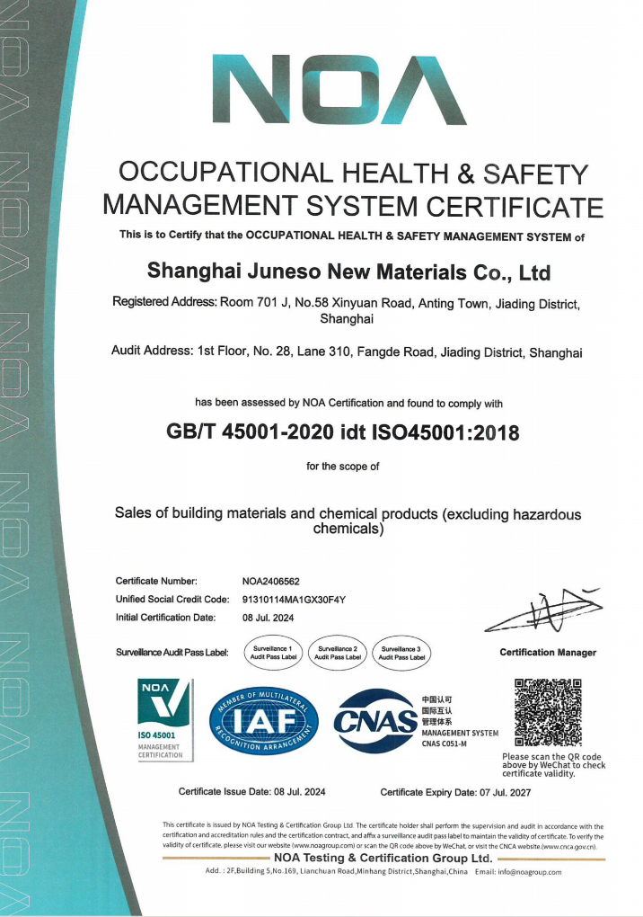ISO45001 certification 