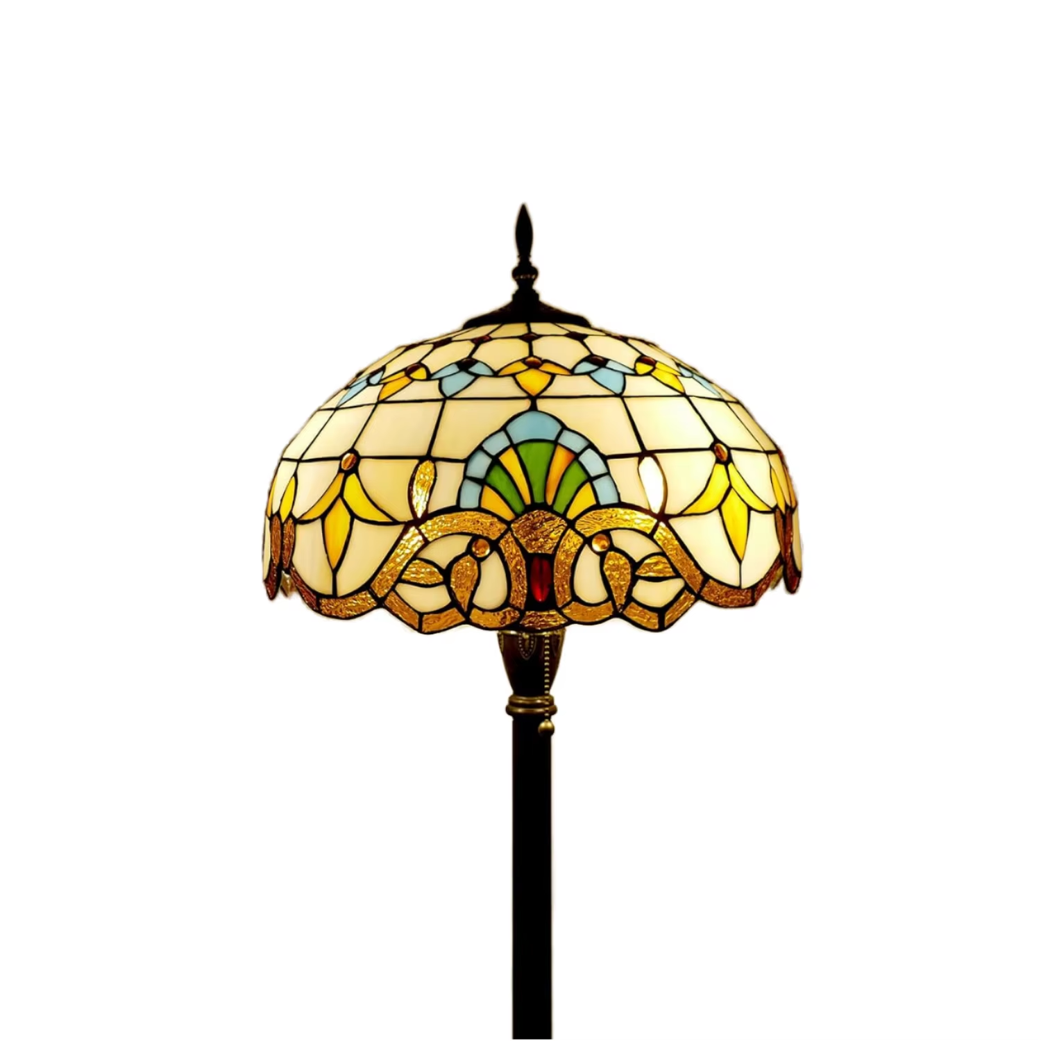 The Art of Illumination: Longhuijing's Stained Glass Table Lamp