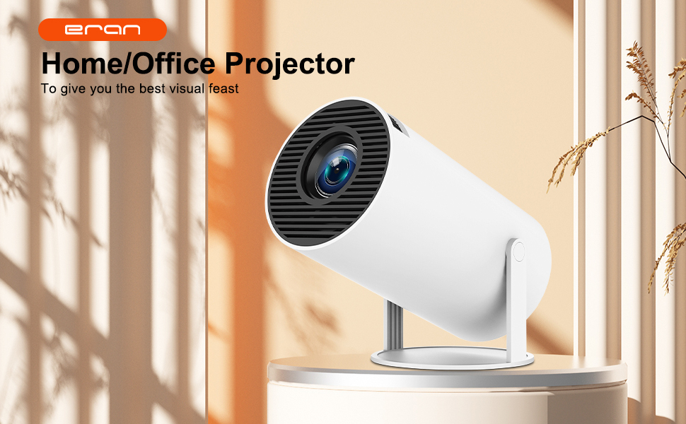 HY300 Mini Portable Projector, Support 4K 1080P with Dual-Band WIFI6 5G Wireless 5.0 Bluetooth Android 11, 180° 