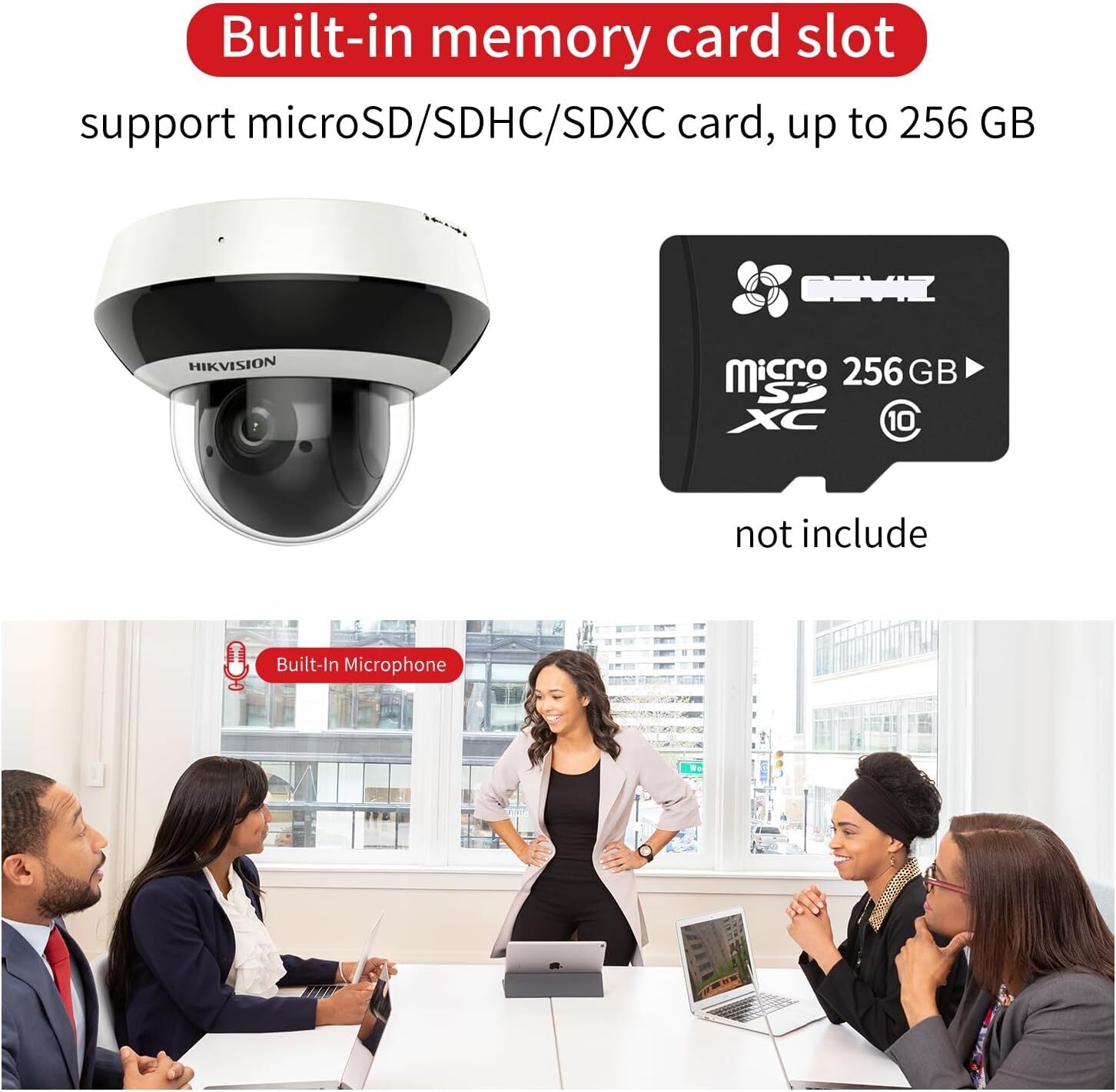 Hikvision PTZ Camera Compatible DS-2SE3C404MWG-E/14 TandemVu 4MP+4MP Dual Lens Security Cameran 4X POE PTZ Network Camer