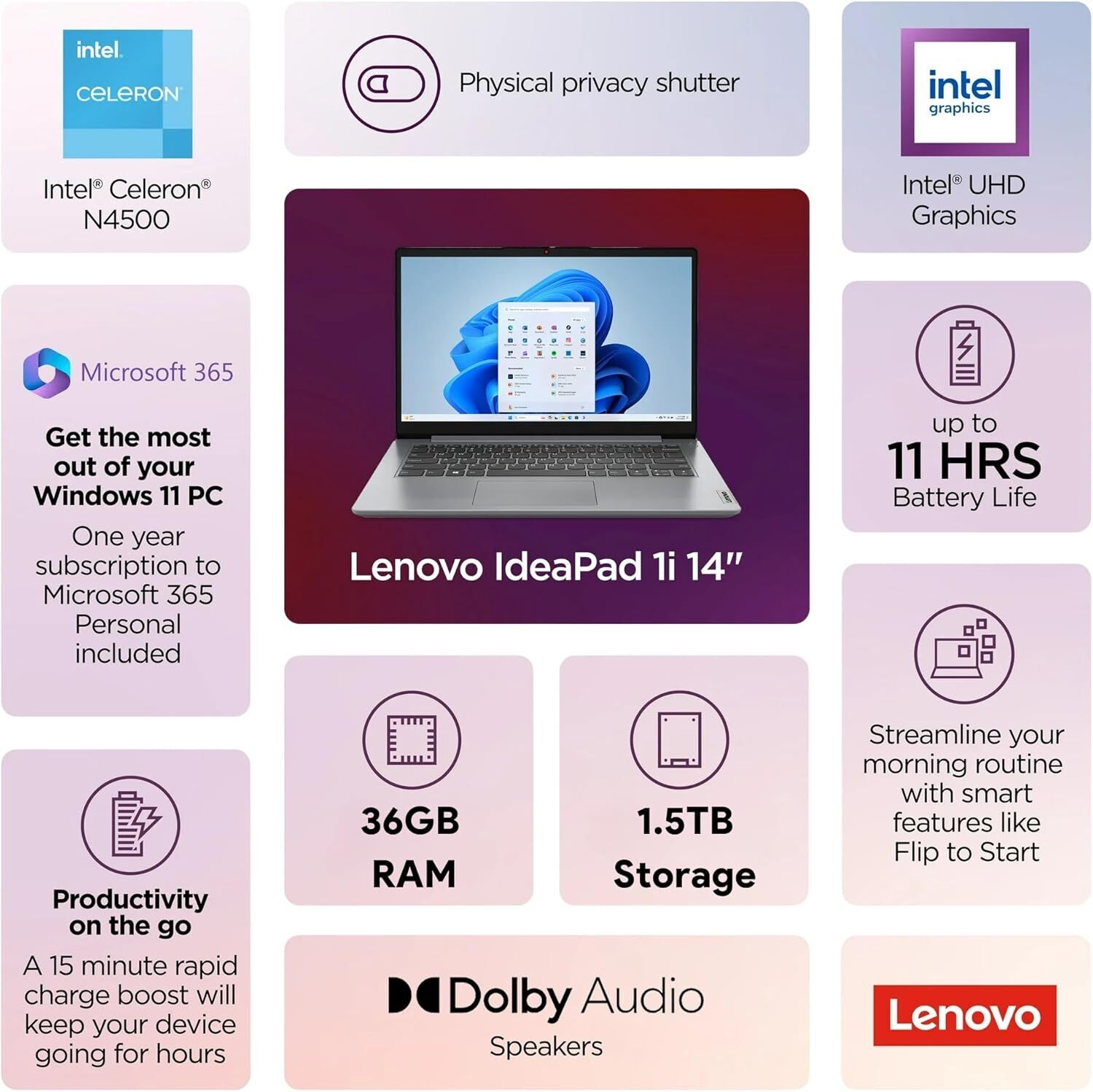 IdeaPad Laptop for Business Student 2025, 15.6