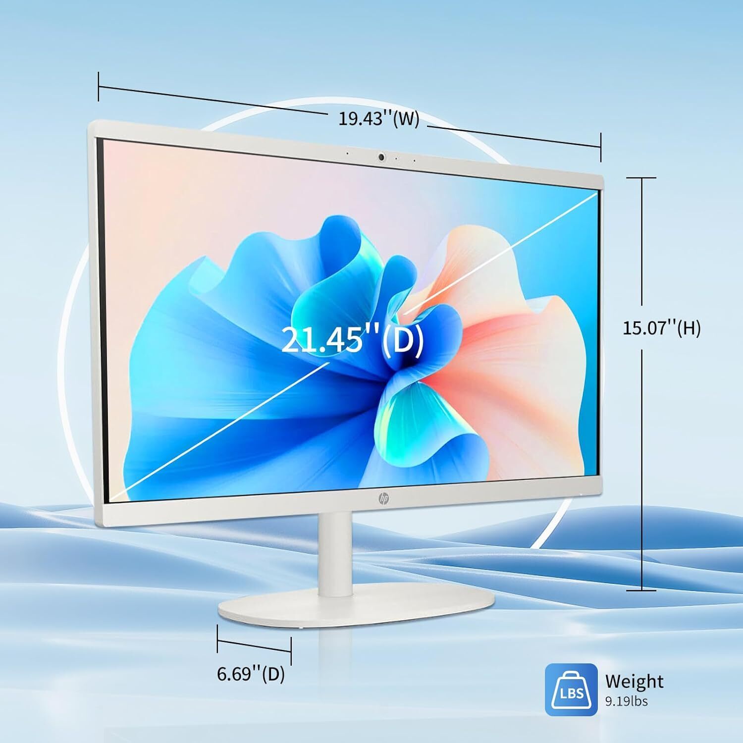 22 inch All-in-One Desktop PC, FHD Display, Intel N200, 8 GB RAM, 512 GB SSD, Intel UHD Graphics, Windows 11 Home