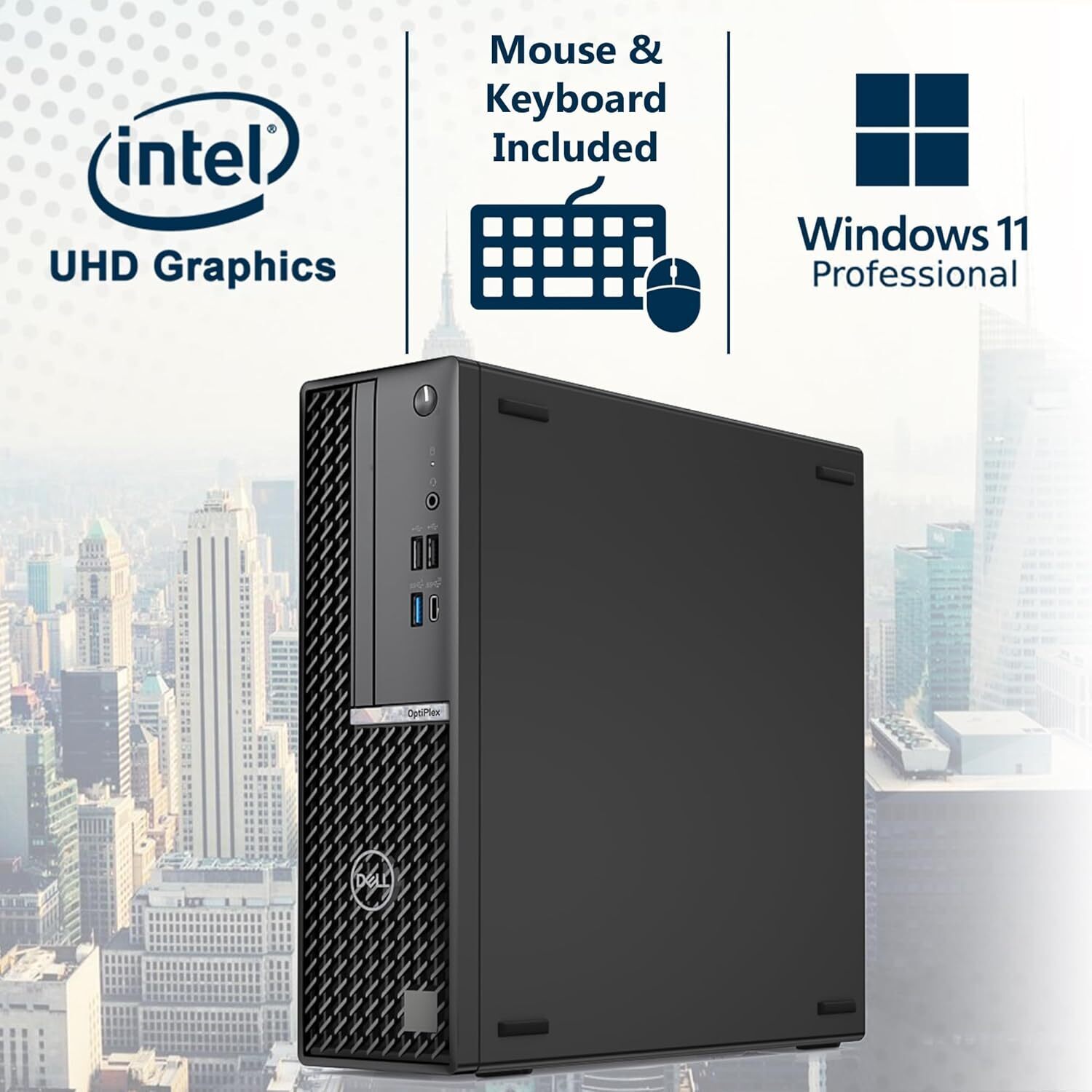 OptiPlex 7060 Windows 11 Pro Desktop Computer SFF,Intel 8th Gen i7-8700 Hexa Core,32GB DDR4 Ram New 1TB NVMe M.2 SSD,AX2