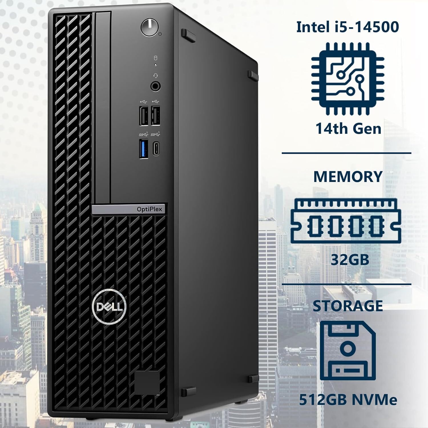 OptiPlex 7060 Windows 11 Pro Desktop Computer SFF,Intel 8th Gen i7-8700 Hexa Core,32GB DDR4 Ram New 1TB NVMe M.2 SSD,AX2