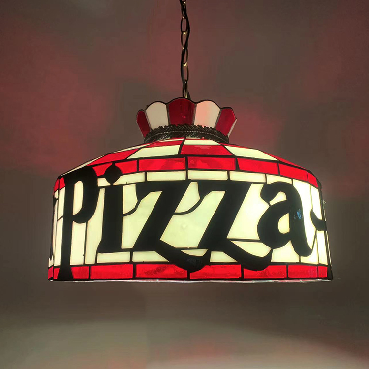 Illuminate Your Space with LongHuiJing's Pizza Stained Glass Lamp