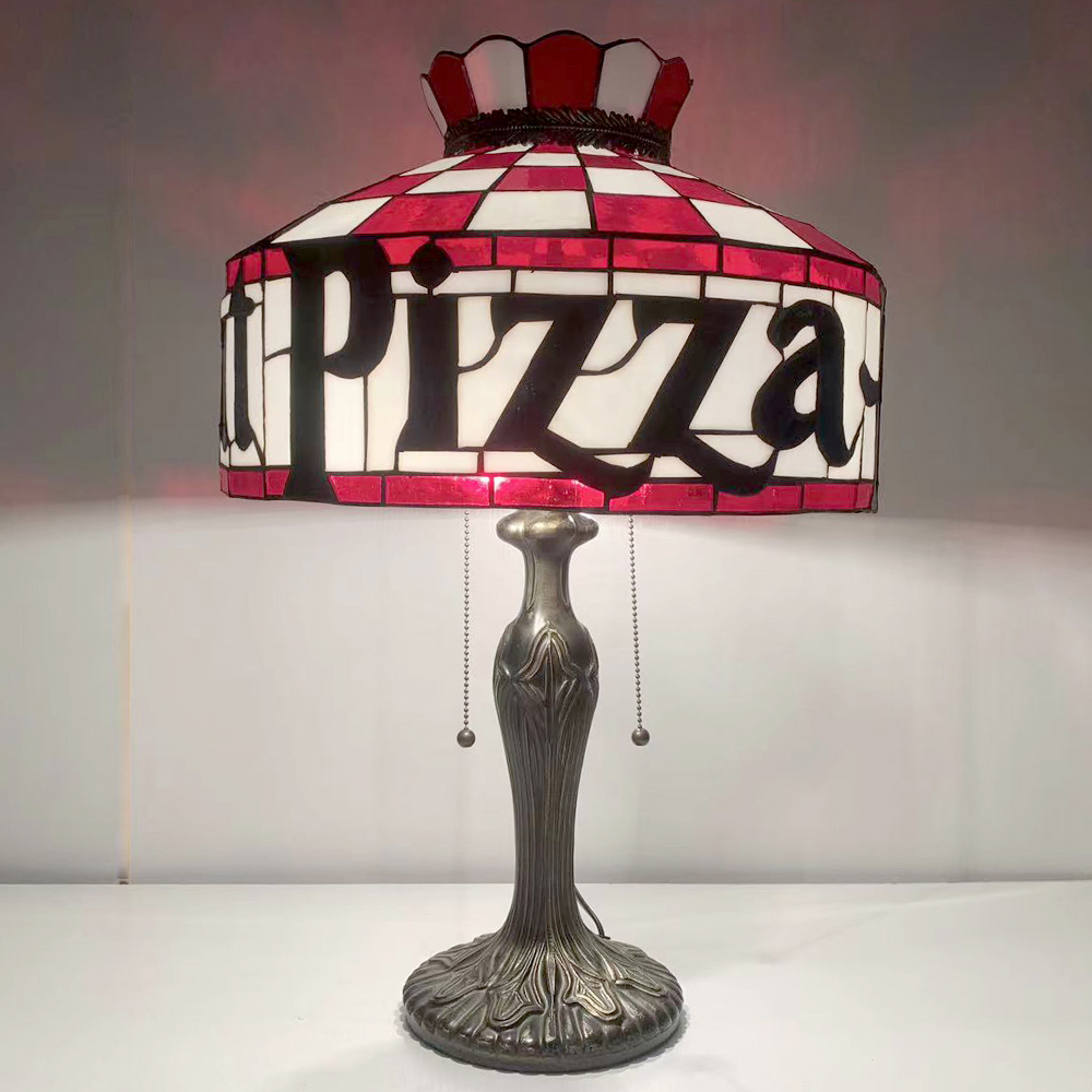 Bring Home the Warmth of Pizza with LongHuiJing's Stained Glass Table Lamp