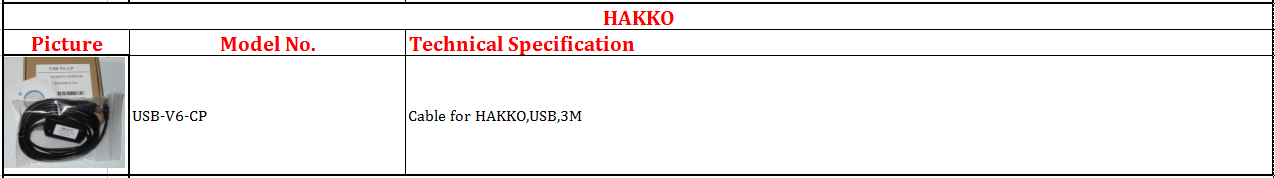 Hakko cable