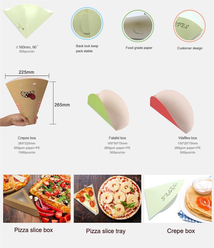 BDL Paper Pizza Slice Box  With Customer Printing,Pizza Slice Box,Triangle Food Container 