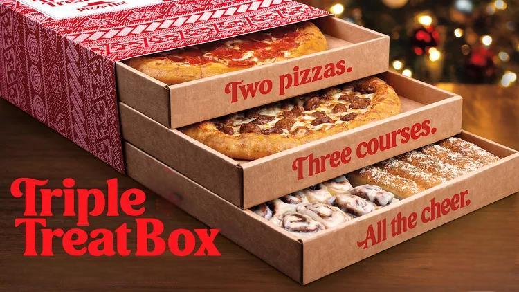 BDL Custom Pizza Hut Unveils Triple-Decker Box Filled With Pizza and Other Treats