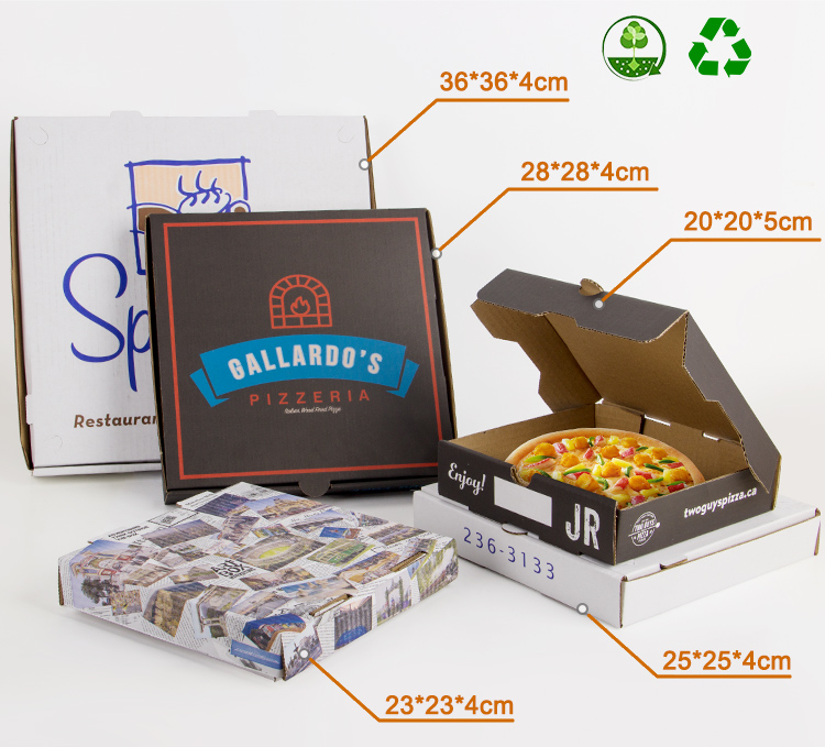 BDL Custom Kraft Corrugated Hexagon Pizza Box Sizes 6-12 Inch Insulated Food Containe