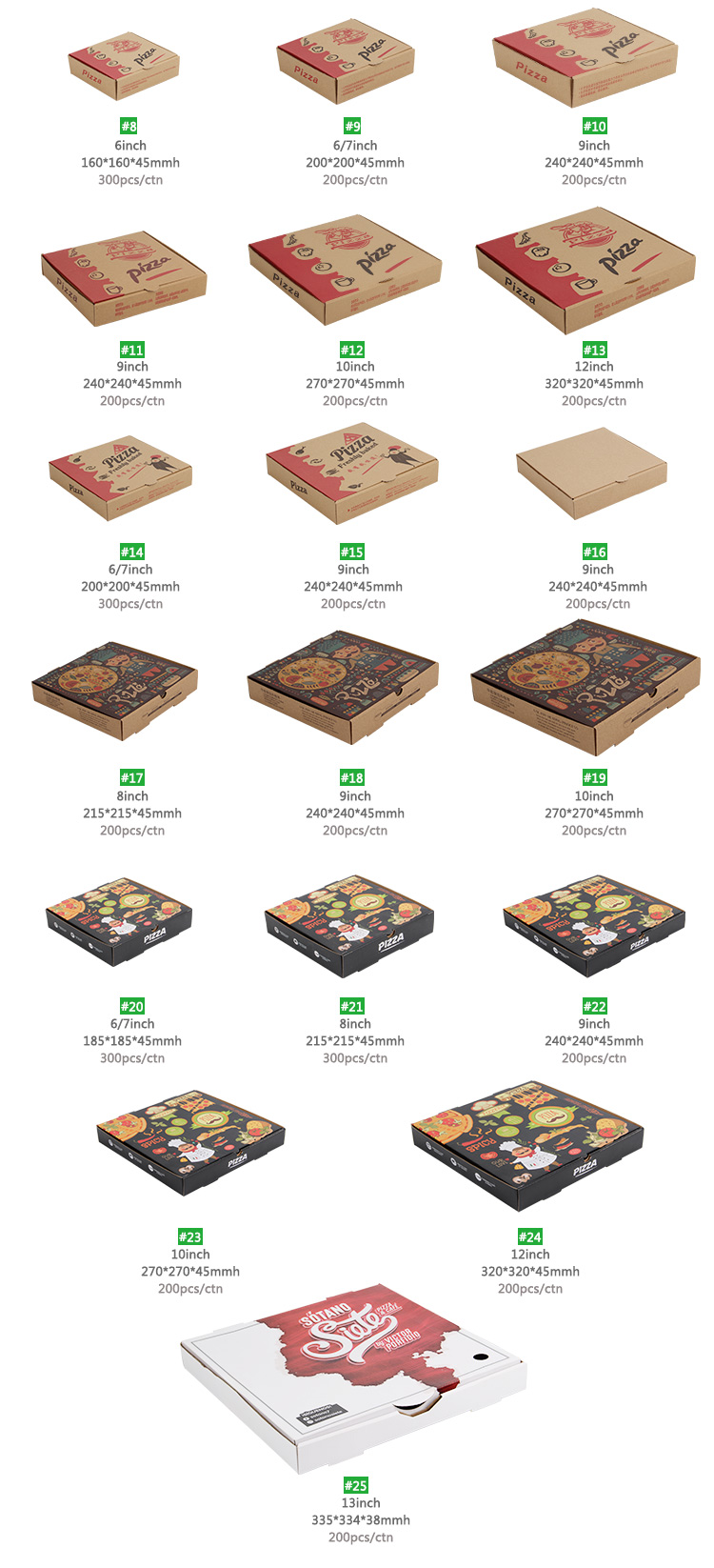 BDL Paper Pizza Slice Box  With Customer Printing,Pizza Slice Box,Triangle Food Container 
