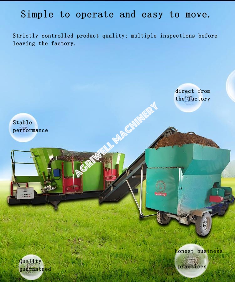 Professional Feed Mixer High-Tech Grass Crushing Equipment Low Loss Feed Machine Cow Sheep