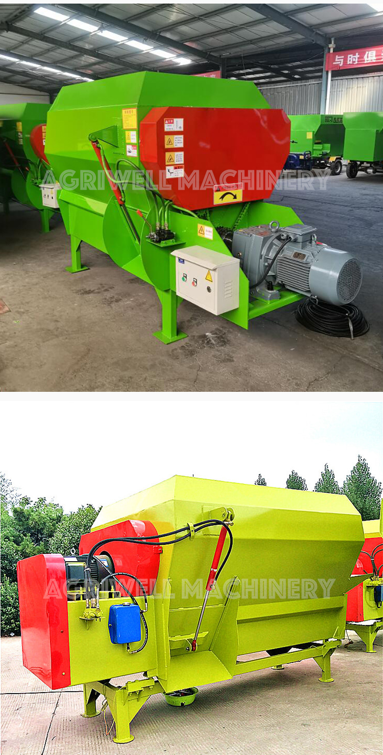 Automatic Horizontal Cow Feed Tmr Feed Mixer Mixing Machine
