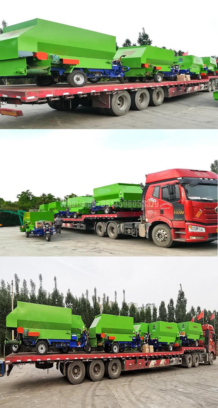 Electric motor type Three Wheel Cattle Farm Spreader Farm animal feed Spreading Machine Three Wheel Spread Feeding Cart