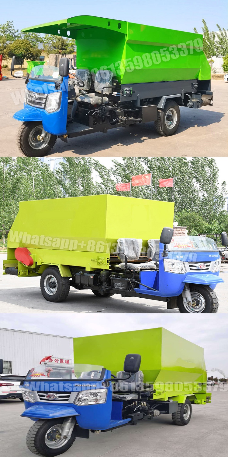 Diesel Engine Silage Mixer and Spreading Vehicle Feed Distributor with 3CBM Capacity for Cattle Farm Use
