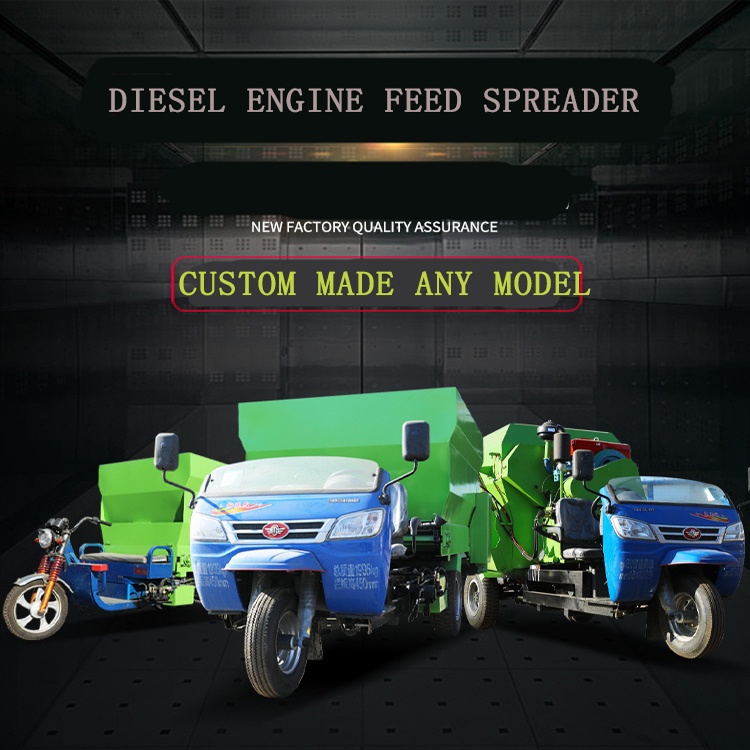 Diesel Engine Silage Mixer and Spreading Vehicle Feed Distributor with 3CBM Capacity for Cattle Farm Use