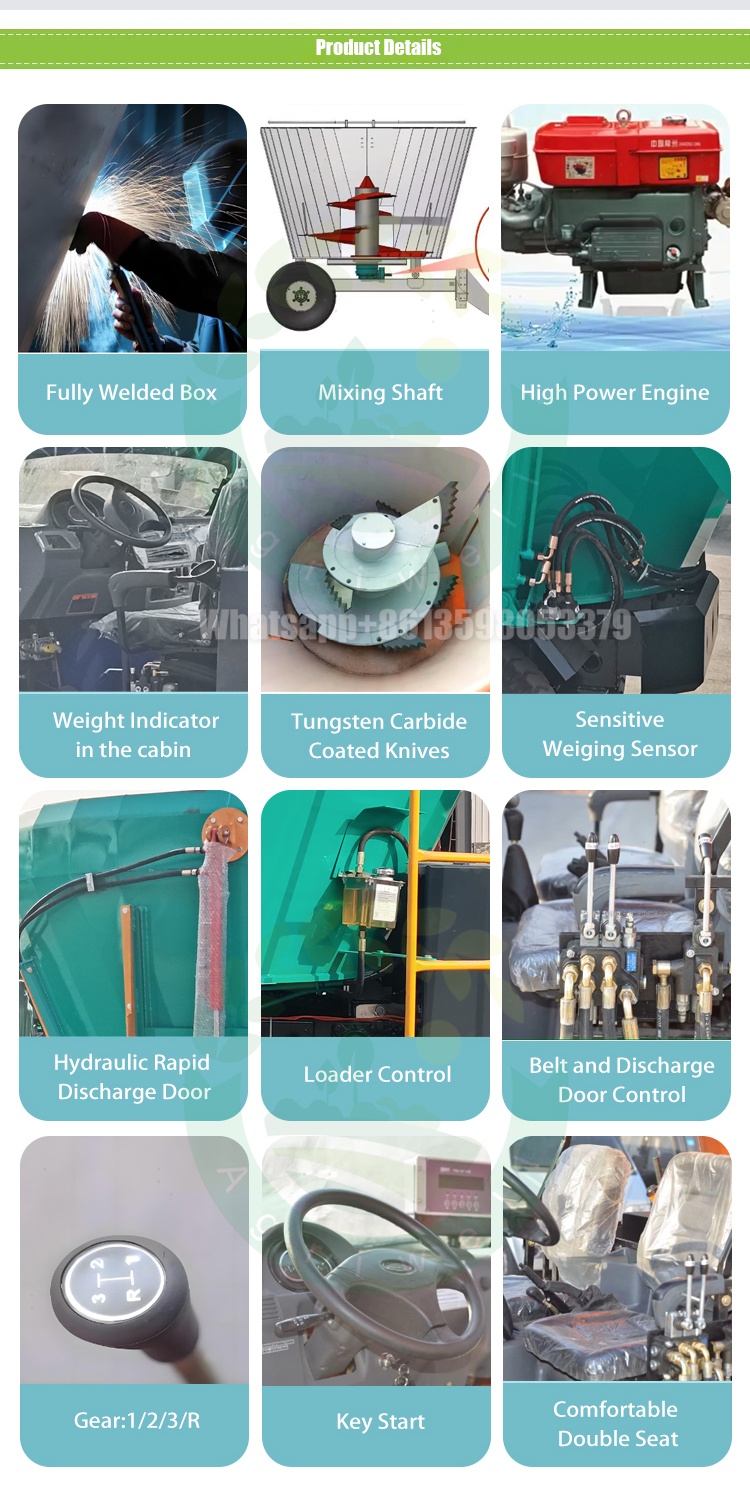 Professional Self-propelled Tmr Mixer Cattle Livestock Feed Processing TMR Mixing Machine