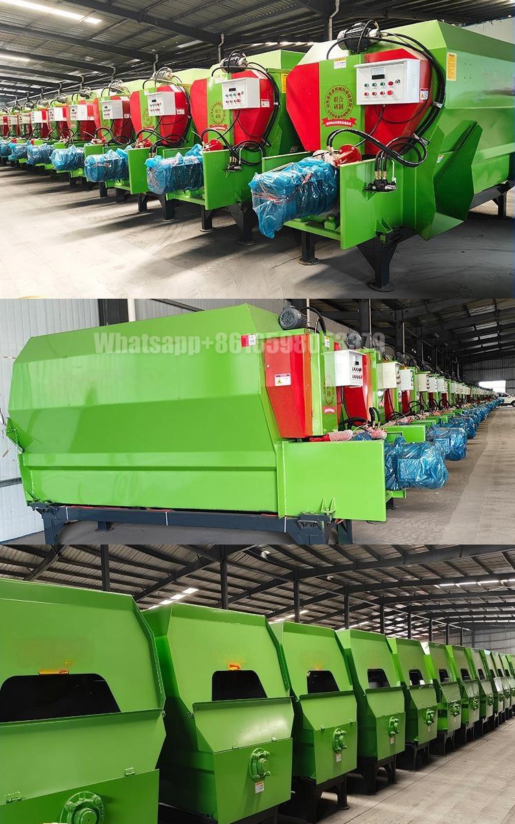Cow Sheep Animal Feed Food Grass Rice Corn Wheat Straw Forage Tmr Feed Mixer Tmr Factory Supply