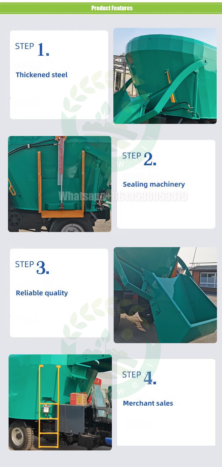 Professional Self-propelled Tmr Mixer Cattle Livestock Feed Processing TMR Mixing Machine