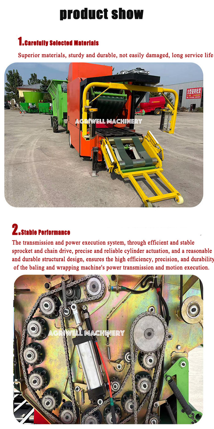 2026 Combined Silage Baler Wrapper Machine Corn Silage Baler Machine 100 kg Bale