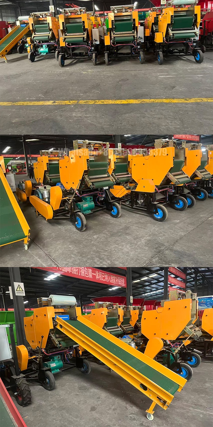 Diesel Engine type Alfalfa Bailing Machine Corn Stalk Baler Silage Wrapper Machine Round Hay Baler
