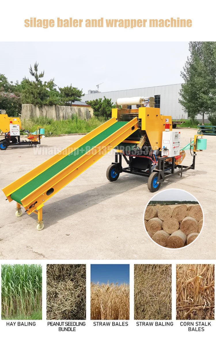 Corn Silage Baler 60 Type hay Pressing Bagging Packing Machine Silage Cutter and Wrapping Silage Packing Machine in Keny