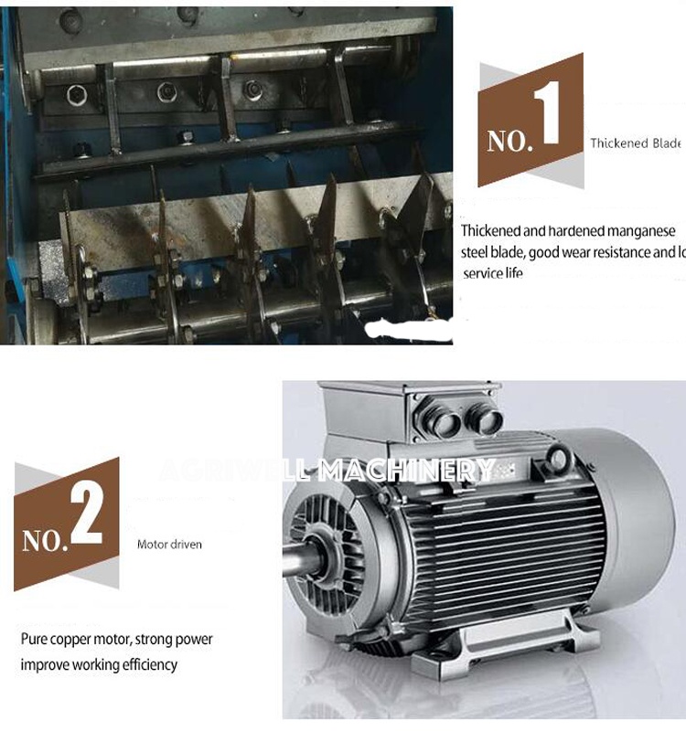 Corn Straw Stalk Shredder Machine Grass Silage Chaff Cutter Chopper Machine for poultry animal feed processing