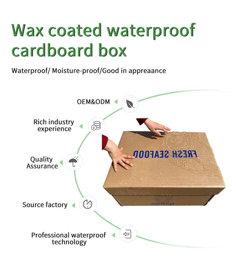 BDL Waterproof Recycled Waxed Coated Cardboard Produce Boxes  for Cucumber Transport