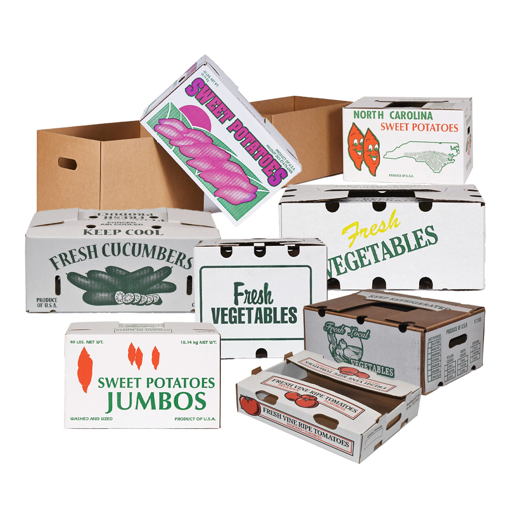 BDL Corrugated   Fruit Vegetable Cartons Ventilated Water Resistant Export Shipping Boxes