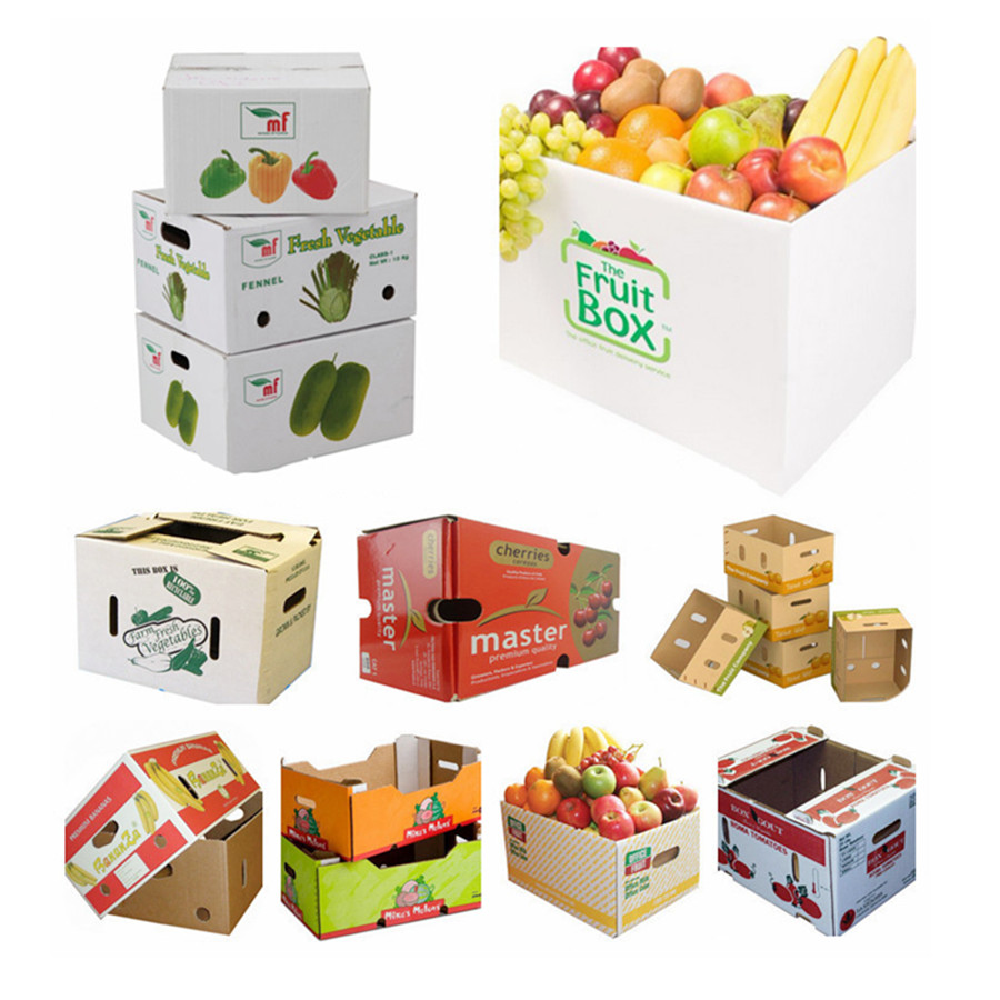 BDL Corrugated   Fruit Vegetable Cartons Ventilated Water Resistant Export Shipping Boxes