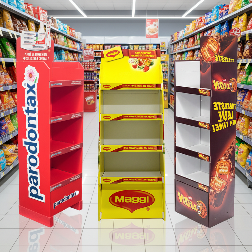BDL Stand Shelf Folding Display Pos Cardboard Product Display Unit Stand