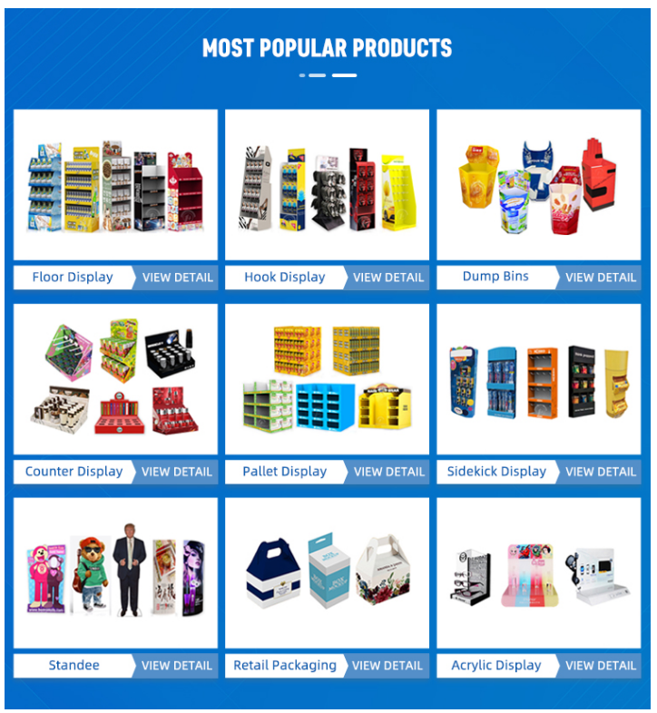 BDL Custom Pvc Store Display Stand Supermarket Cardboard Display Stand Advertising Display Rack
