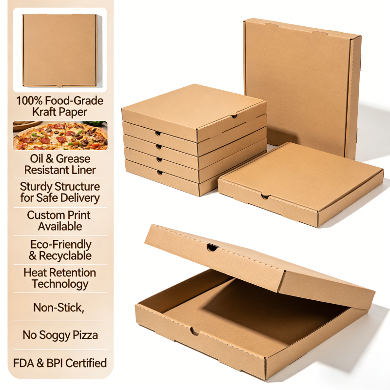 BDL Food Packaging Boxes Thermal Pizza Box With Aluminum Foil 