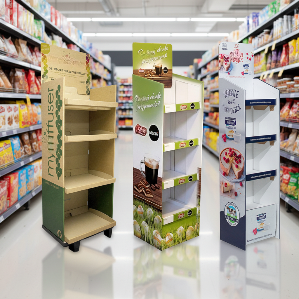 BDL  Wholesale Custom Printed Corrugated Cardboard Stand for Supermarkets Retail Stores and Brand