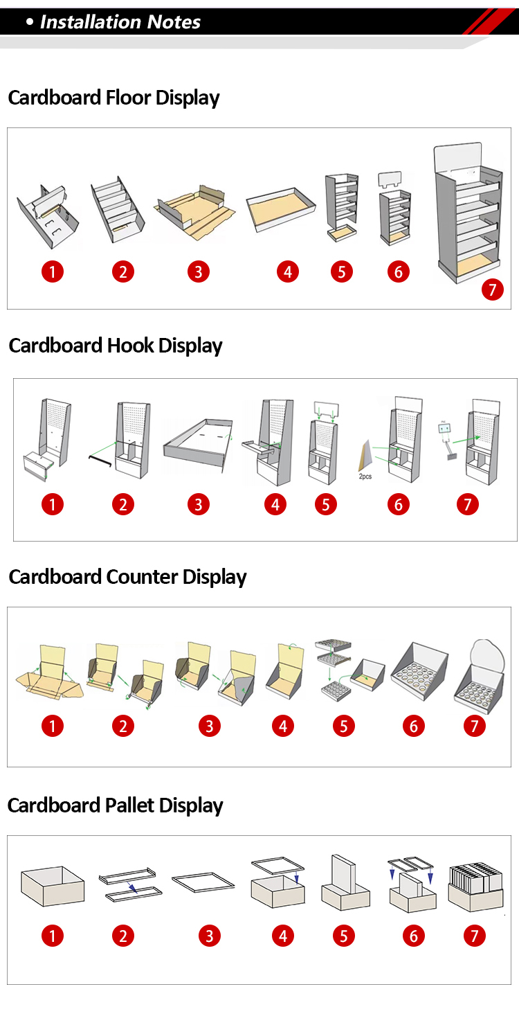 BDL Custom Retail Paper Display Racks Promotion Free Standing Pos Floor Corrugated Stand Pop Cardboard Display