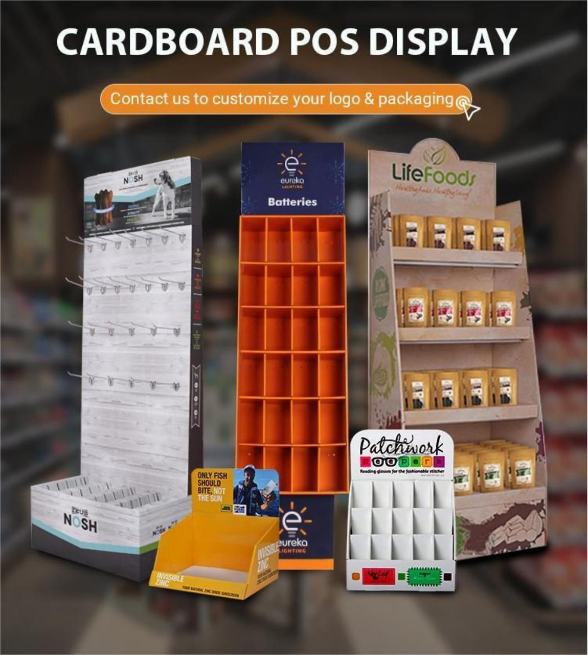 BDL Custom Retail Paper Display Racks Promotion Free Standing Pos Floor Corrugated Stand Pop Cardboard Display