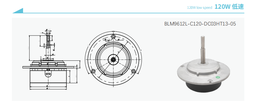 120W Low Speed DC Brushless Centrifuge Motor